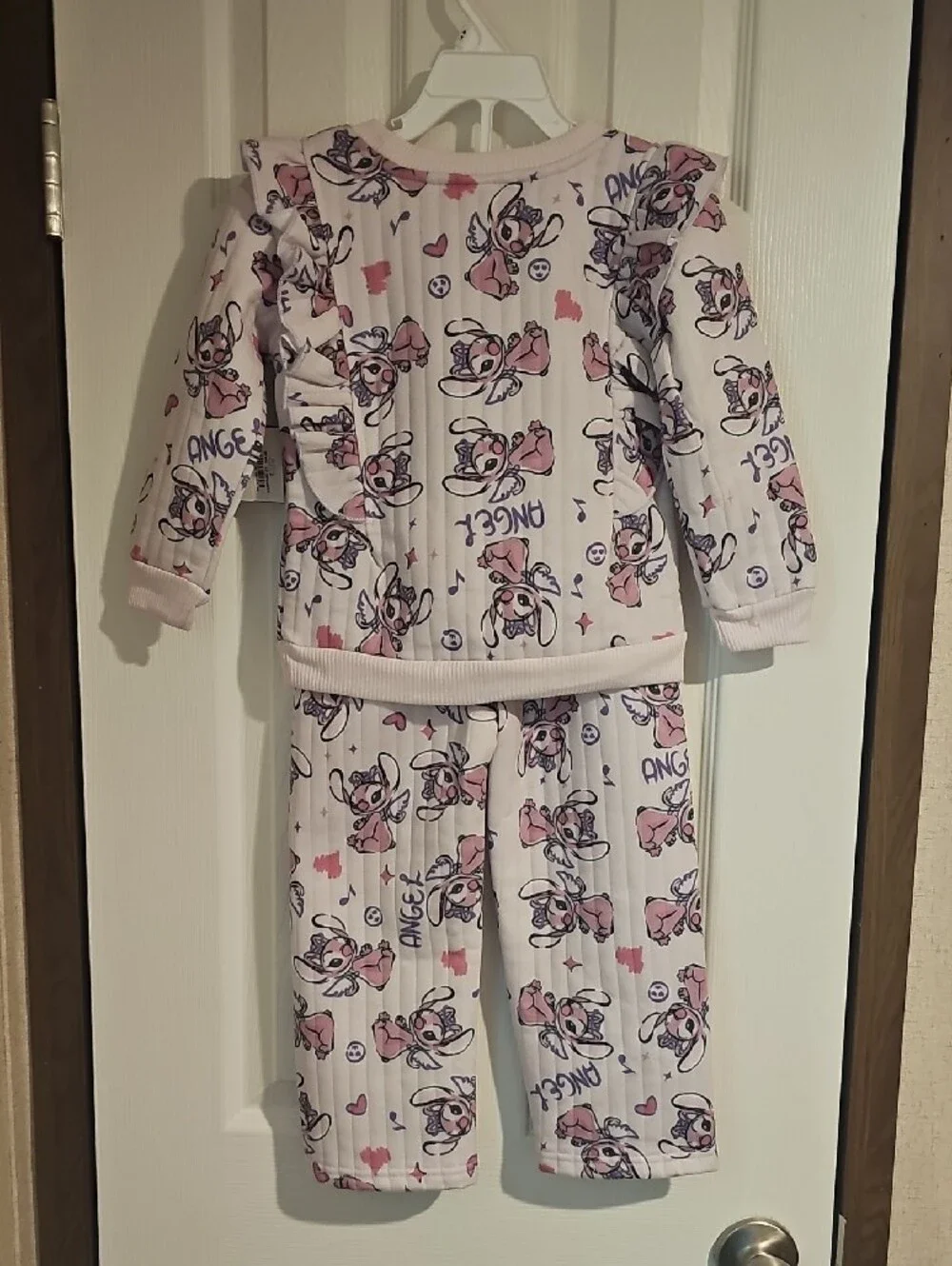 Disney Stitch 2pc Set Girls 4T Long Sleeve Top & Pants New